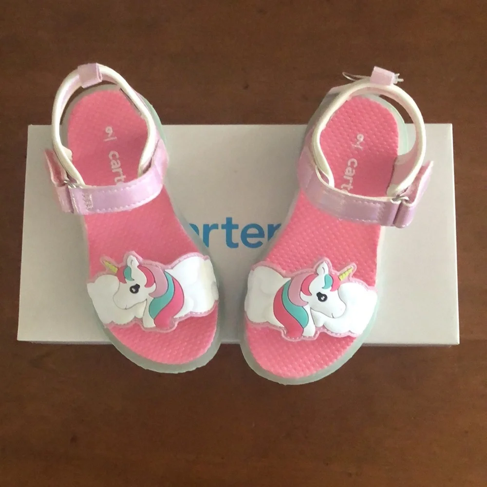 Carter’s girl’s dreamy unicorn light up soles sandals